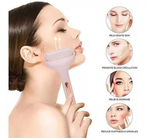 ❄️ Rodillo de Hielo Facial Masajeador
